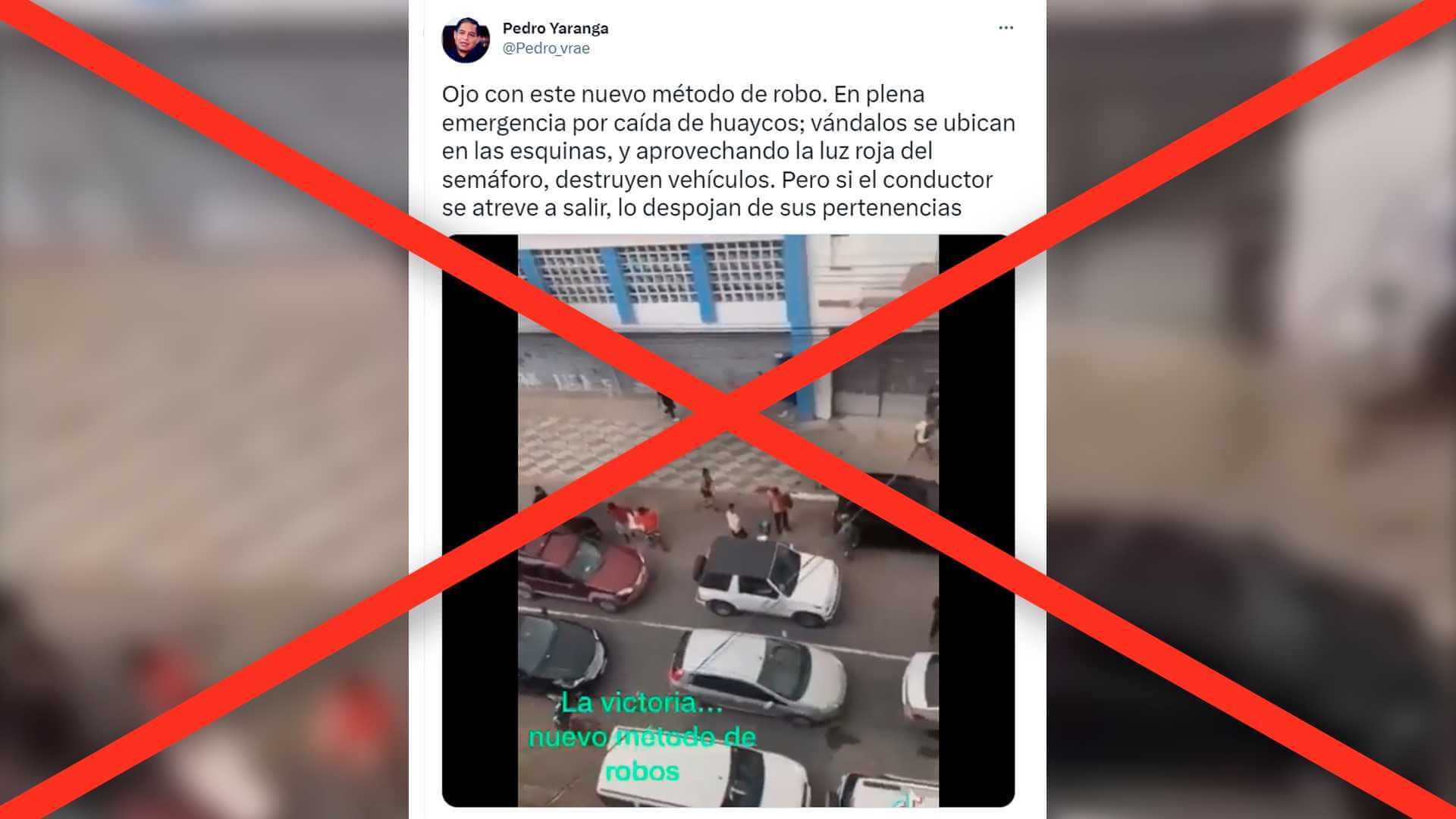 Falso: Video de personas que asaltan vehículos en grupo no sucedió en Perú, sino en Brasil