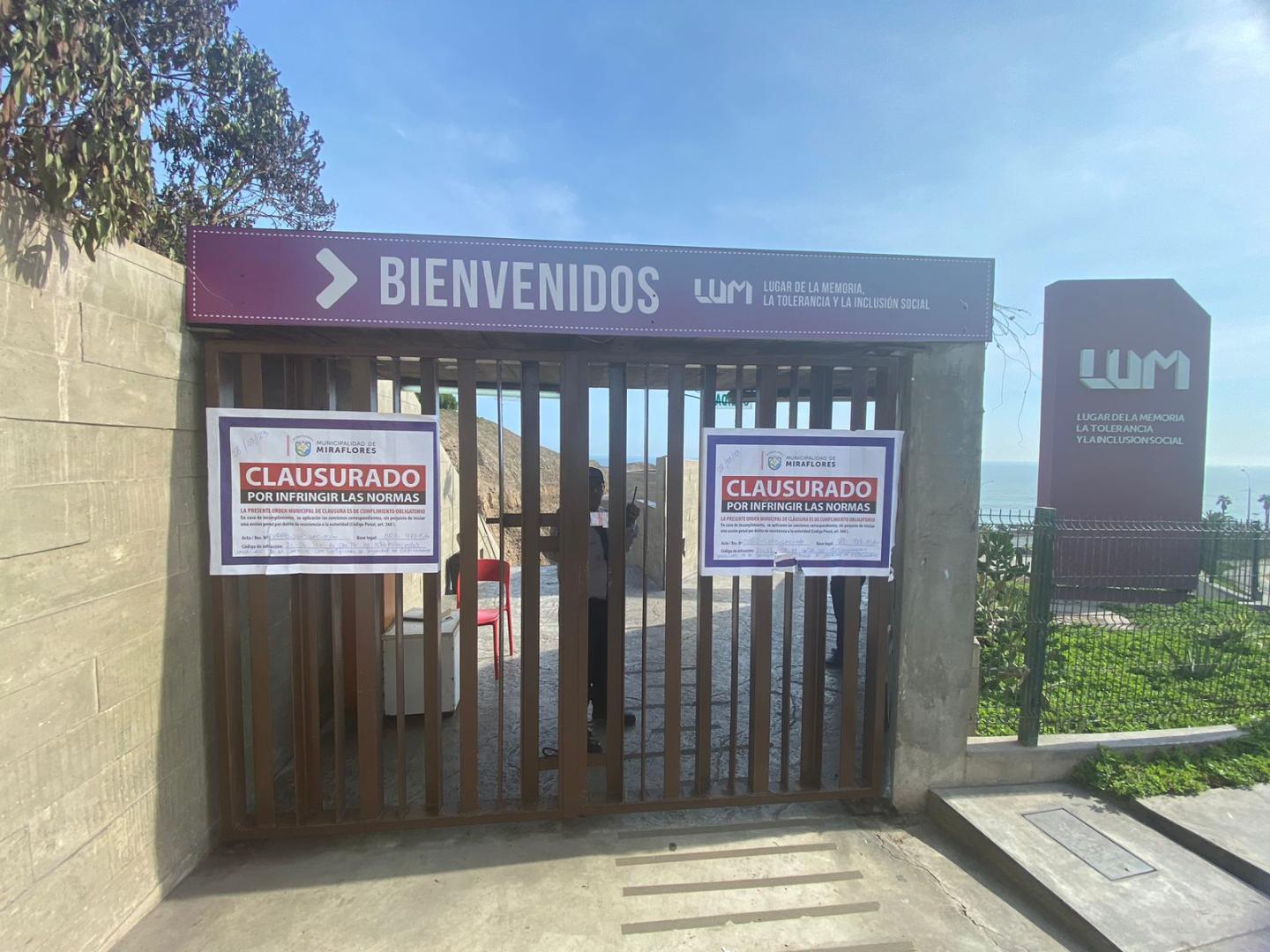 CIERRE. La Municipalidad de Miraflores clausuró intempestivamente el Lugar de la Memoria.