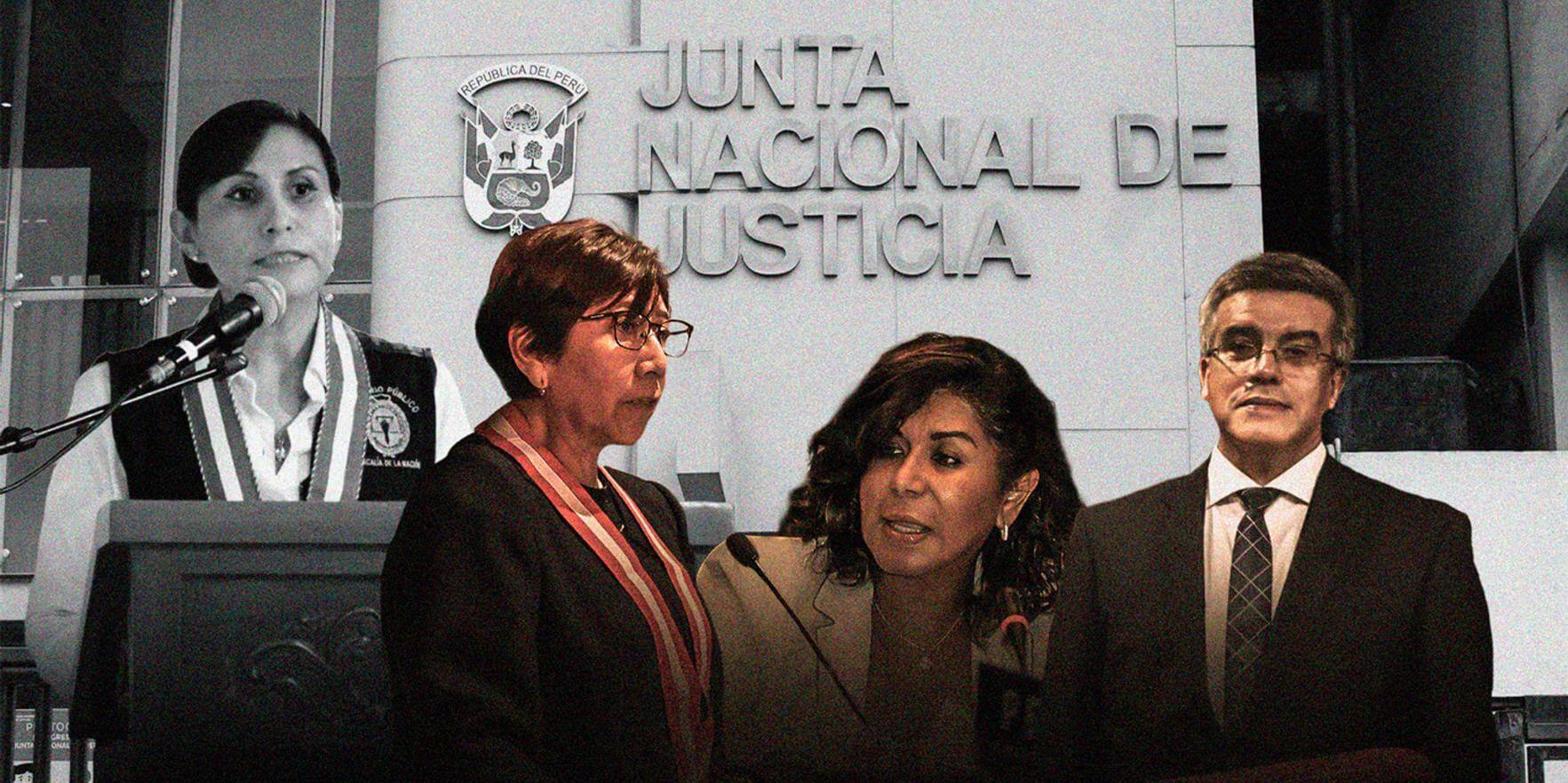 RIESGOS. La fiscal de la Nación Patricia Benavides investiga a los magistrados de la JNJ: Imelda Tumialán, María Zavala y Antonio de la Haza.