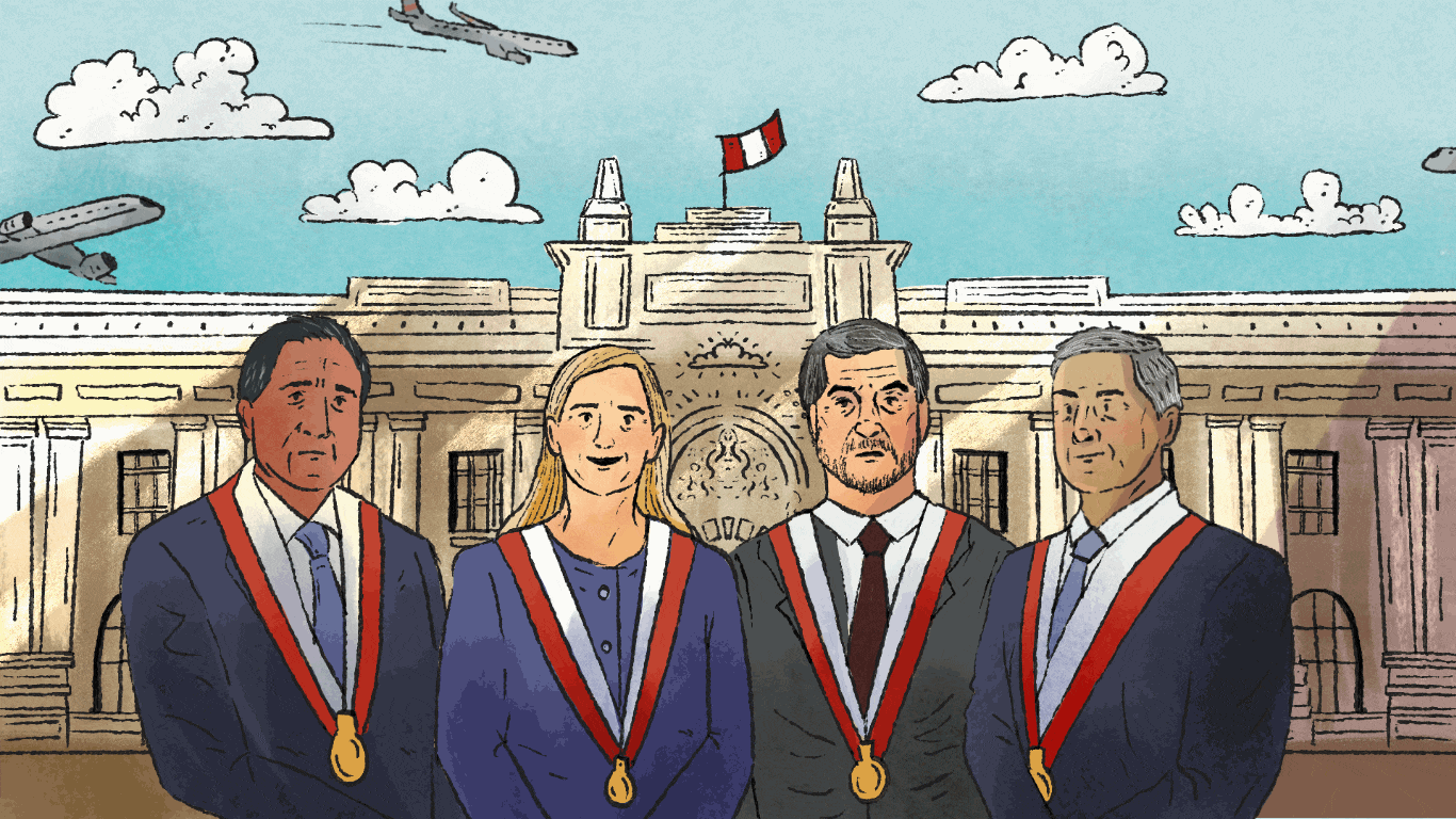 VIAJEROS. Juan Carlos Lizarzaburu, María del Carmen Alva, Ernesto Bustamante y Jorge Zeballos lideran la lista de parlamentarios que más viajaron. 