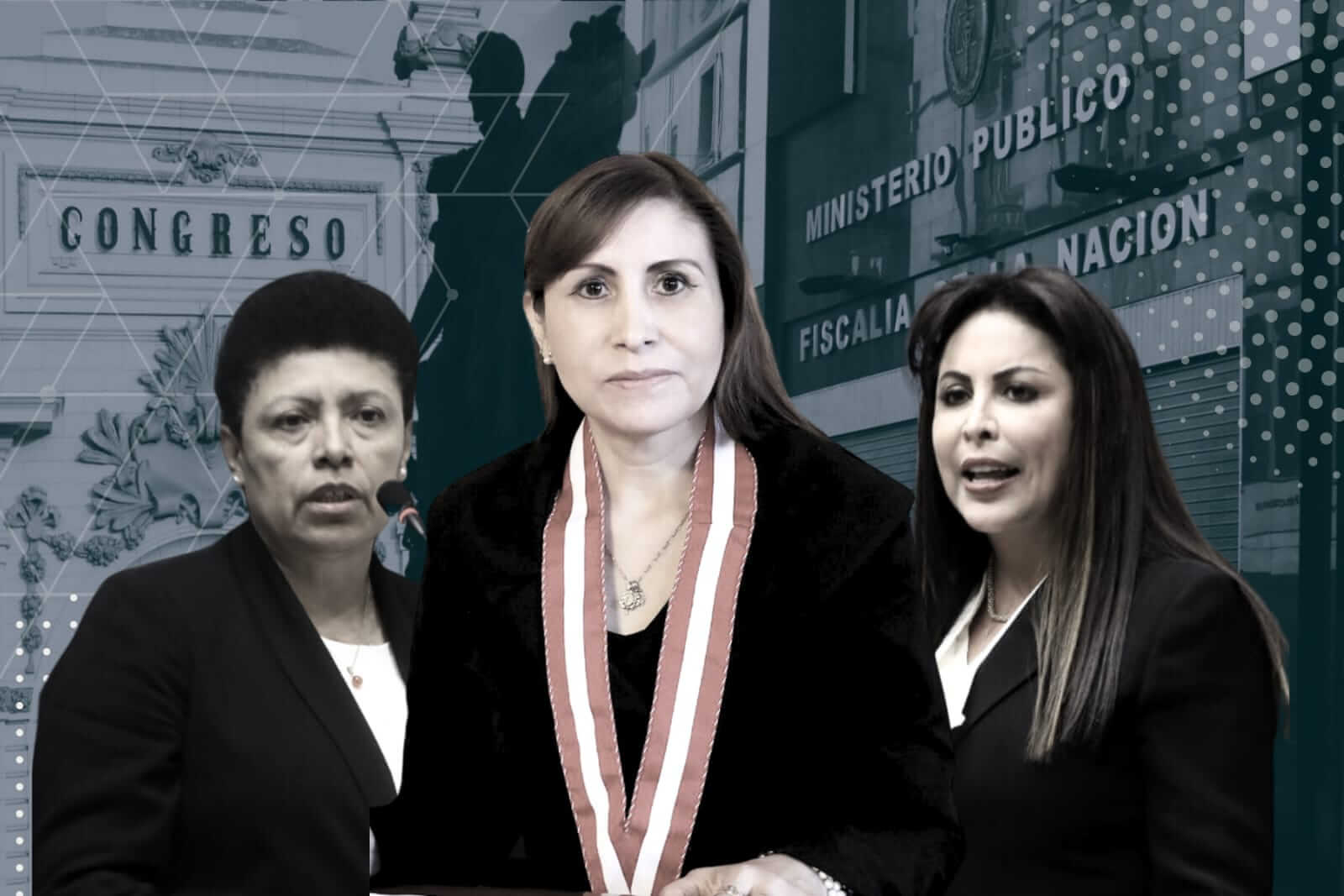 COAUTORAS. La Fiscalía incluyó a las congresistas Martha Moyano y Patricia Chirinos como integrantes de la presunta organización criminal de Patricia Benavides.
