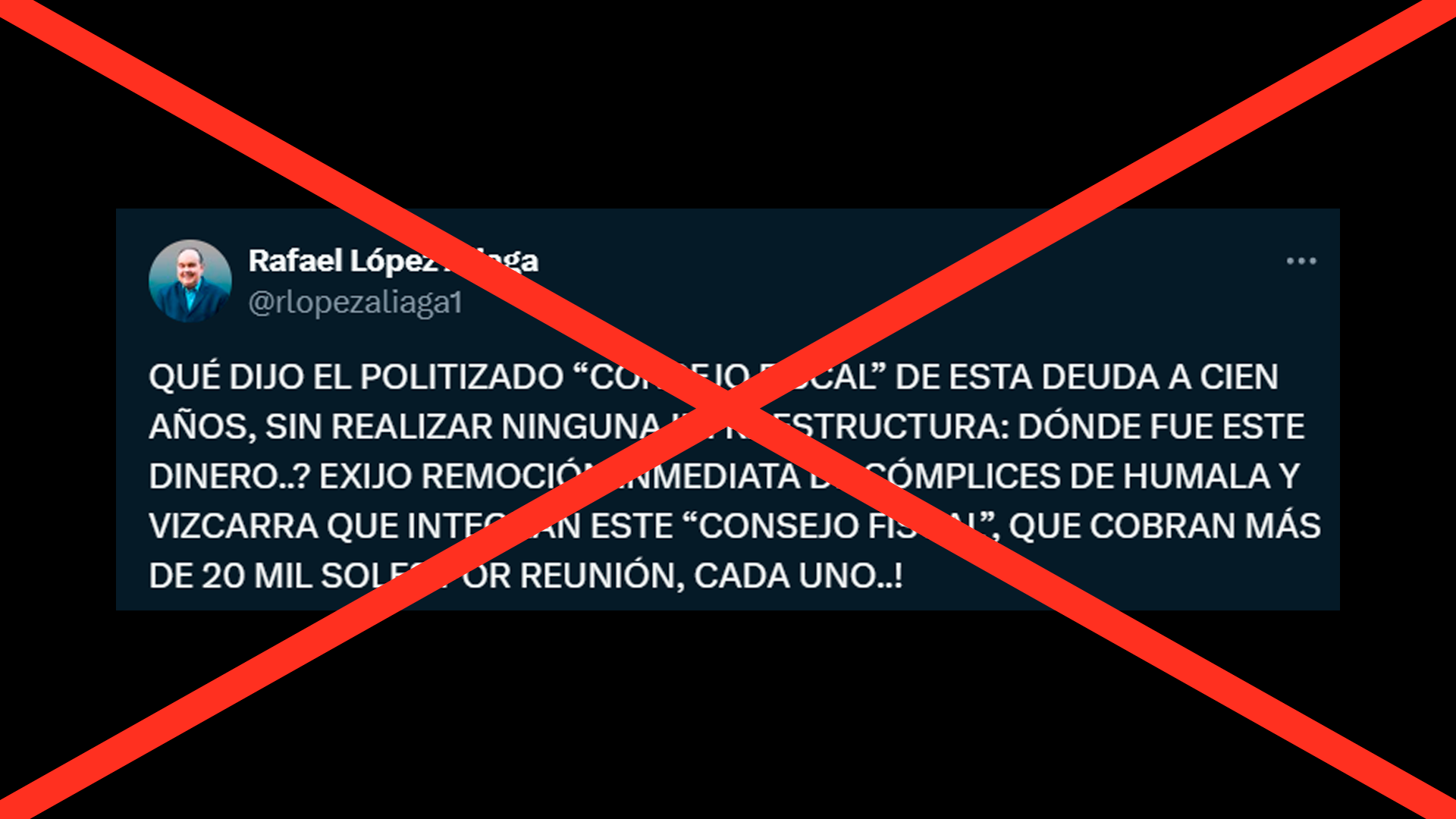 Es falso el dato de Rafael López Aliaga acerca de que cada miembro del Consejo Fiscal cobra más de S/20.000 por reunión 
