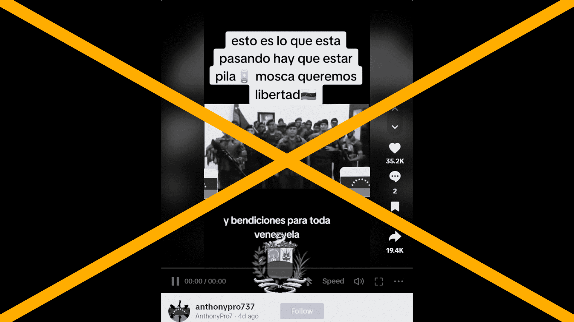 Es engañoso el video viral de TikTok de militares declarándose en rebeldía en Venezuela