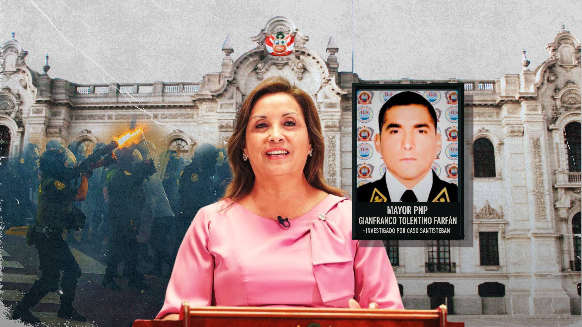 SEGURIDAD. El mayor PNP Gianfranco Tolentino Farfán trabaja en Palacio de Gobierno desde setiembre de 2024. 