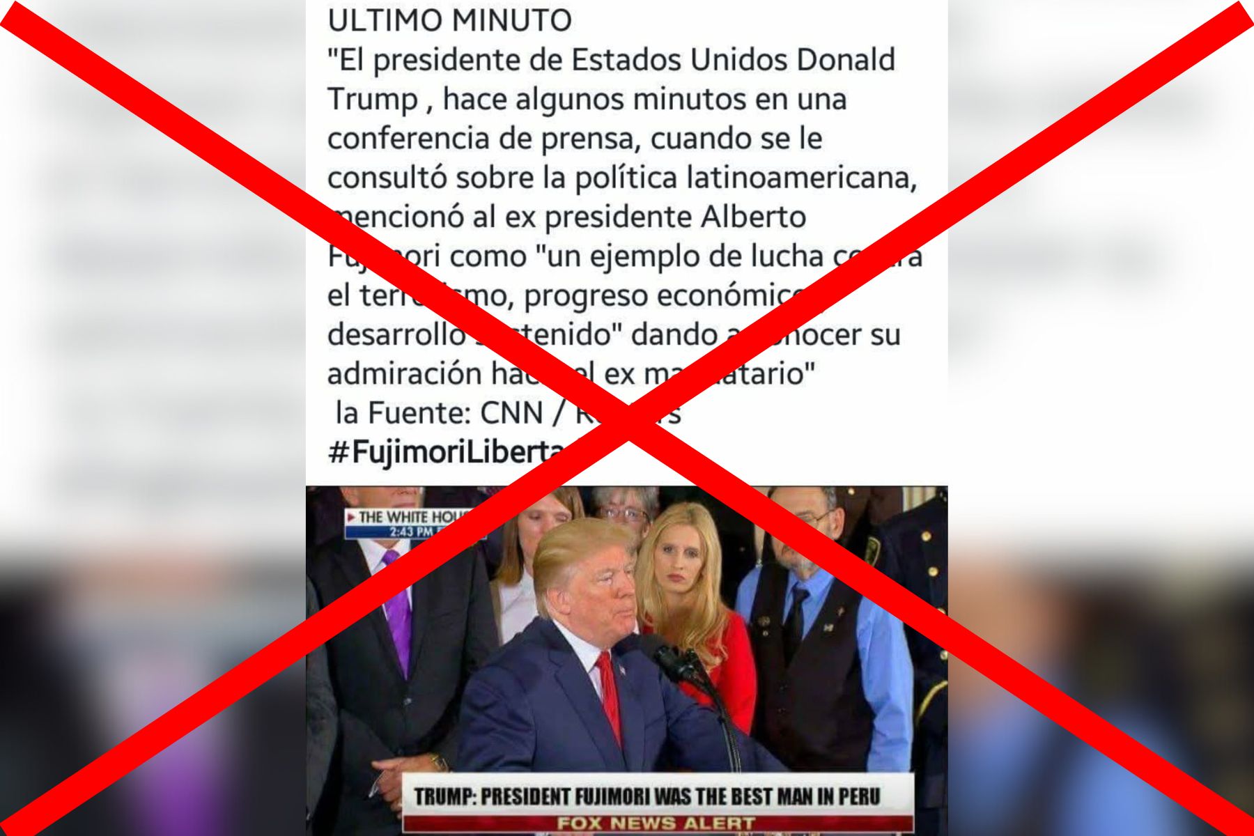 Es falso que Donald Trump elogió a Alberto Fujimori como un presidente ejemplar