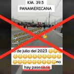Falso: Video de bloqueo en la Panamericana Norte no es de las protestas del 19J
