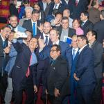 EN LIMA. El congresista Alejandro Muñante (Renovación Popular) organizó, con apoyo de la CIT Perú, una conferencia con el alcalde salvadoreño Gustavo Acevedo.