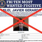 Es falso que Javier Milei no aparece entre los 10 fugitivos más buscados por el FBI