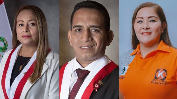 EN CAMPAÑA. Nilza Chacón y congresistas por Ucayali, Elvis Vergara y Jeny López, a favor de que se modifique la Ley Forestal.