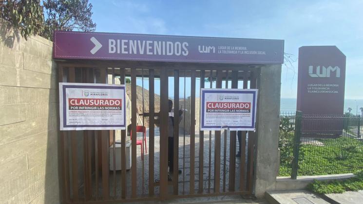 CIERRE. La Municipalidad de Miraflores clausuró intempestivamente el Lugar de la Memoria.