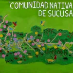 DETALLES. Mapa de la comunidad maijuna de Sucusari, cada espacio tiene nombre propio.