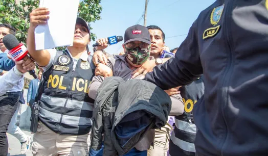LÍDER. Nicanor Boluarte fue detenido preliminarmente en un operativo realizado por el Eficcop y la Diviac este viernes 10 de mayo. 