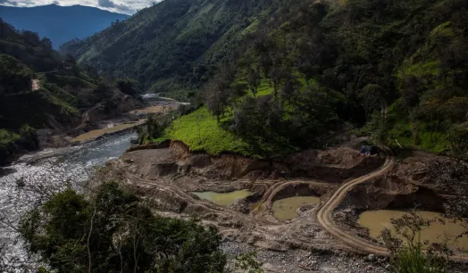 AMENAZA. La minería ilegal se ha expandido sin control en San Ignacio, una provincia clave para la caficultura nacional. 