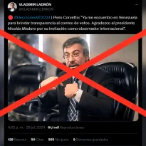 Es falso que el jefe de la ONPE participó como observador internacional en las elecciones de Venezuela 2024