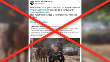 Es falso el supuesto tuit del presidente de Colombia, Gustavo Petro, que rechazaba saludo a la PNP