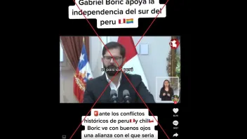 VIDEO FALSO. Mensaje saca de contexto discurso de Gabriel Boric.