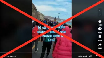 Falso: Video de miles de manifestantes que se dirigen a Lima para las protestas no es de julio