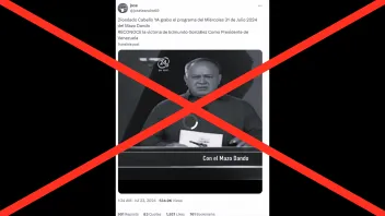 Es falso el video del diputado venezolano Diosdado Cabello en el que admite el triunfo del candidato opositor Edmundo Gonzáles