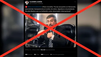 Es falso que el jefe de la ONPE participó como observador internacional en las elecciones de Venezuela 2024